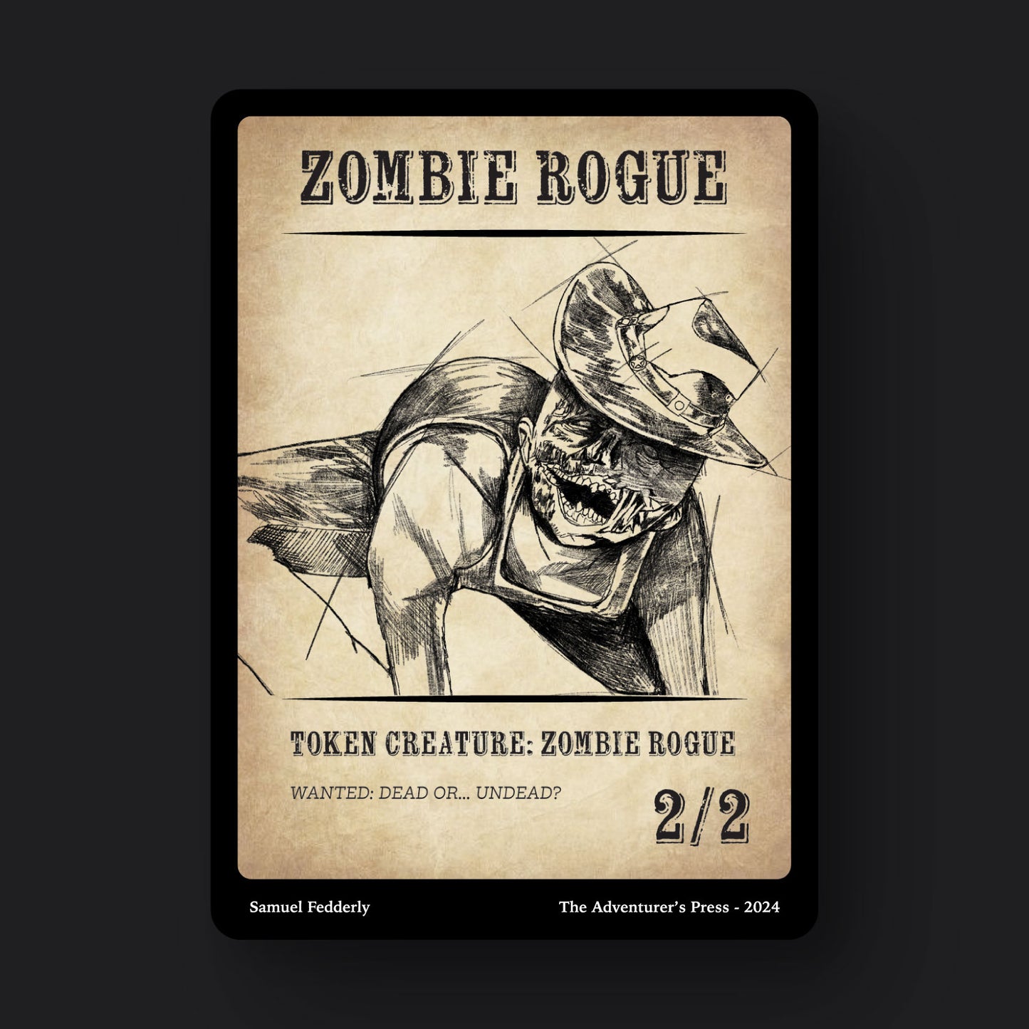 Zombie Rogue Token Pack for Magic the Gathering MTG: 4 pack 2/2 Tokens