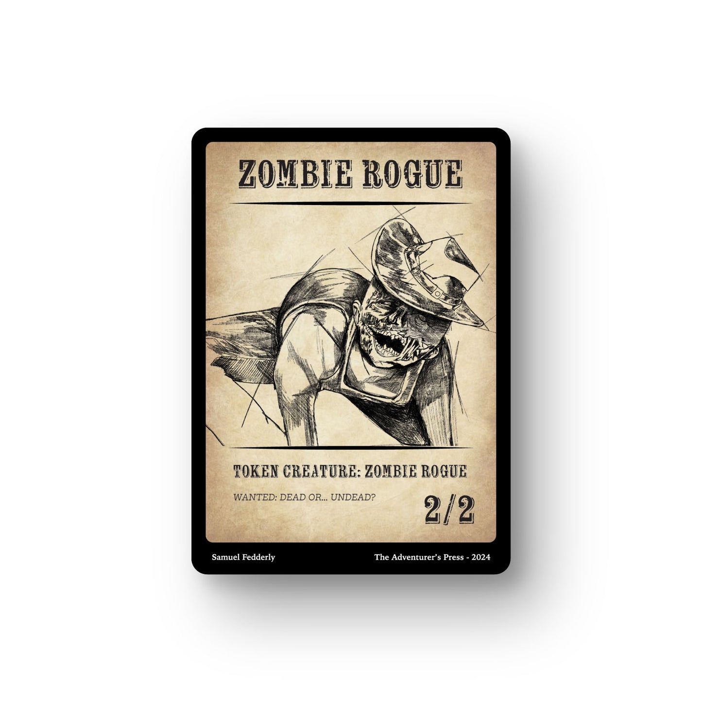 Zombie Rogue Token Pack for Magic the Gathering MTG: 4 pack 2/2 Tokens