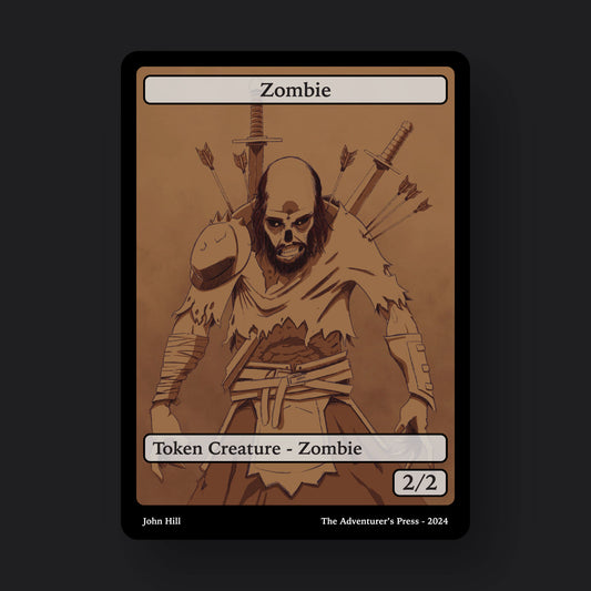 Zombie Token Pack for Magic the Gathering MTG: 4 pack 2/2 Zombie Tokens - JH