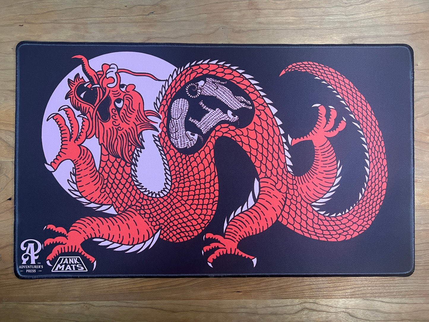 Dragon TCG Playmat, 14"x24" playmat for tcg mtg: Predator Prey series dragon playmat for magic the gathering