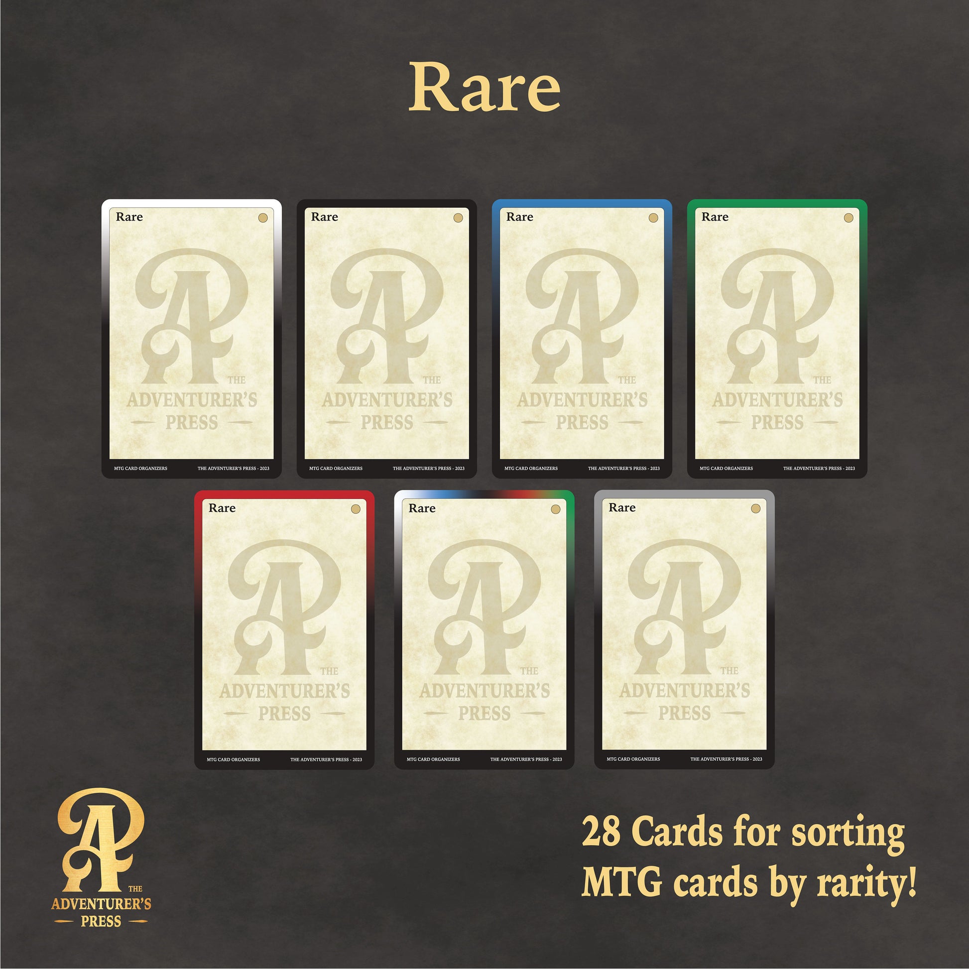 Rarity Pack Magic the Gathering Organizer Cards: 28 cards for organizing magic the gathering trading cards by rarity