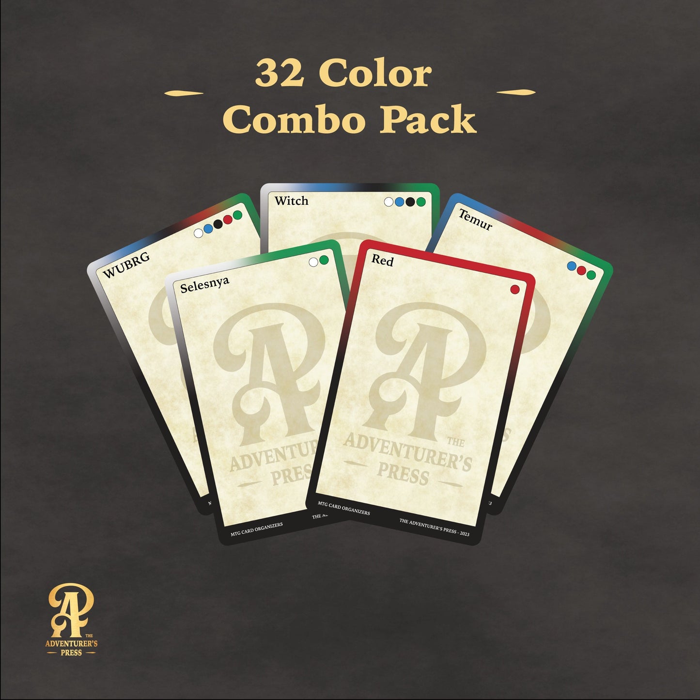 PRE - ORDER - Color Combo Pack Magic the Gathering Organizer Cards: 32 cards for organizing magic the gathering trading cards by color