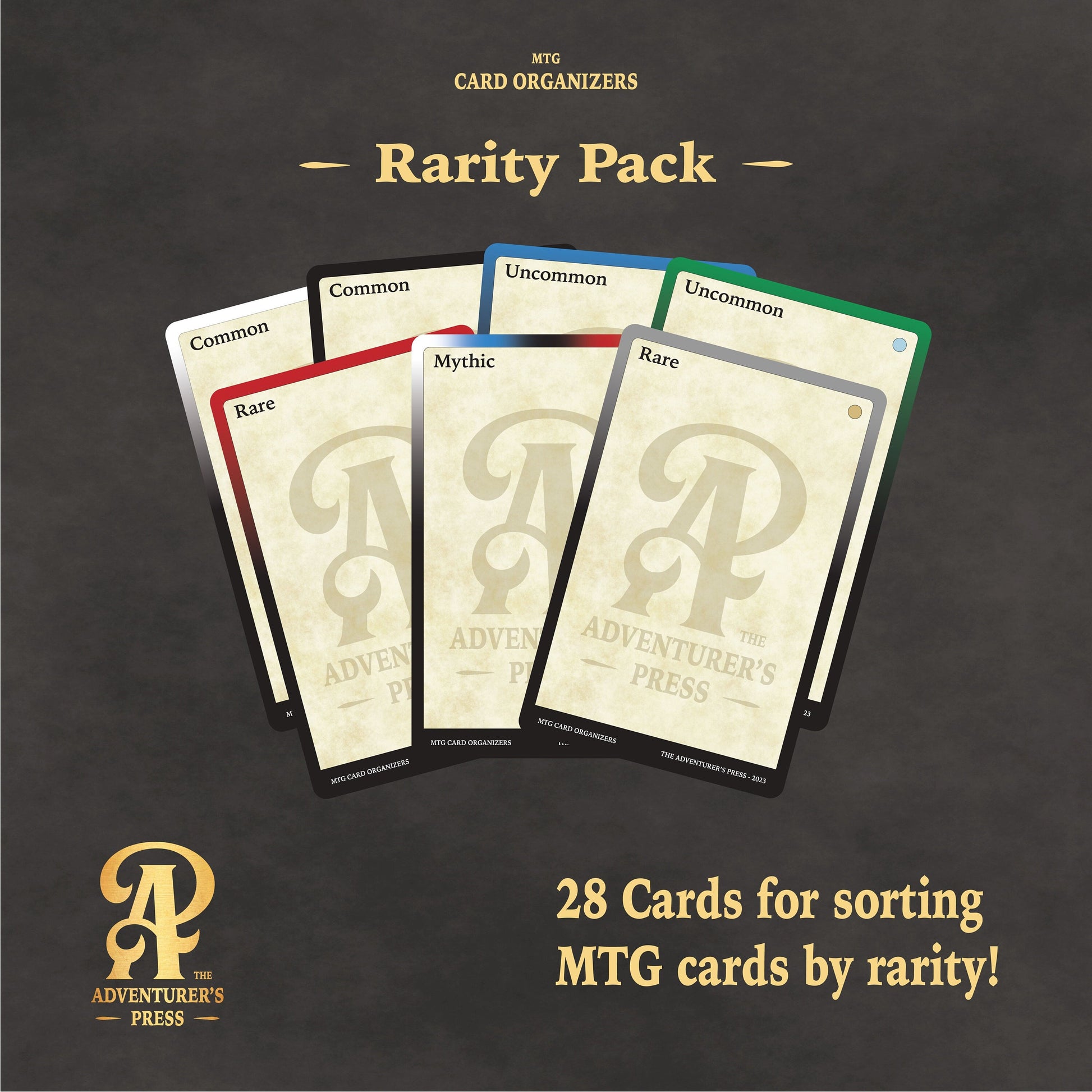 Rarity Pack Magic the Gathering Organizer Cards: 28 cards for organizing magic the gathering trading cards by rarity