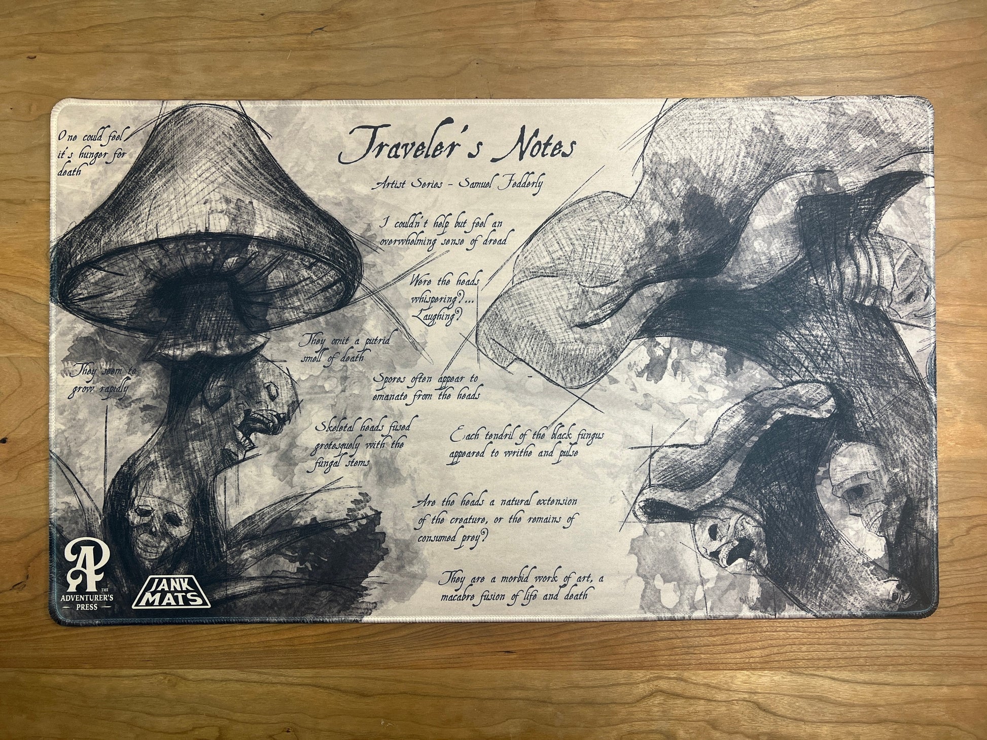 Fungus TCG Playmat, 14"x24" playmat for tcg mtg: Traveler's Notes series fungus playmat for magic the gathering