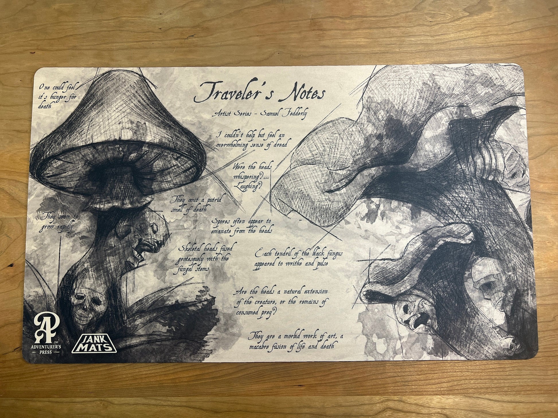 Fungus TCG Playmat, 14"x24" playmat for tcg mtg: Traveler's Notes series fungus playmat for magic the gathering