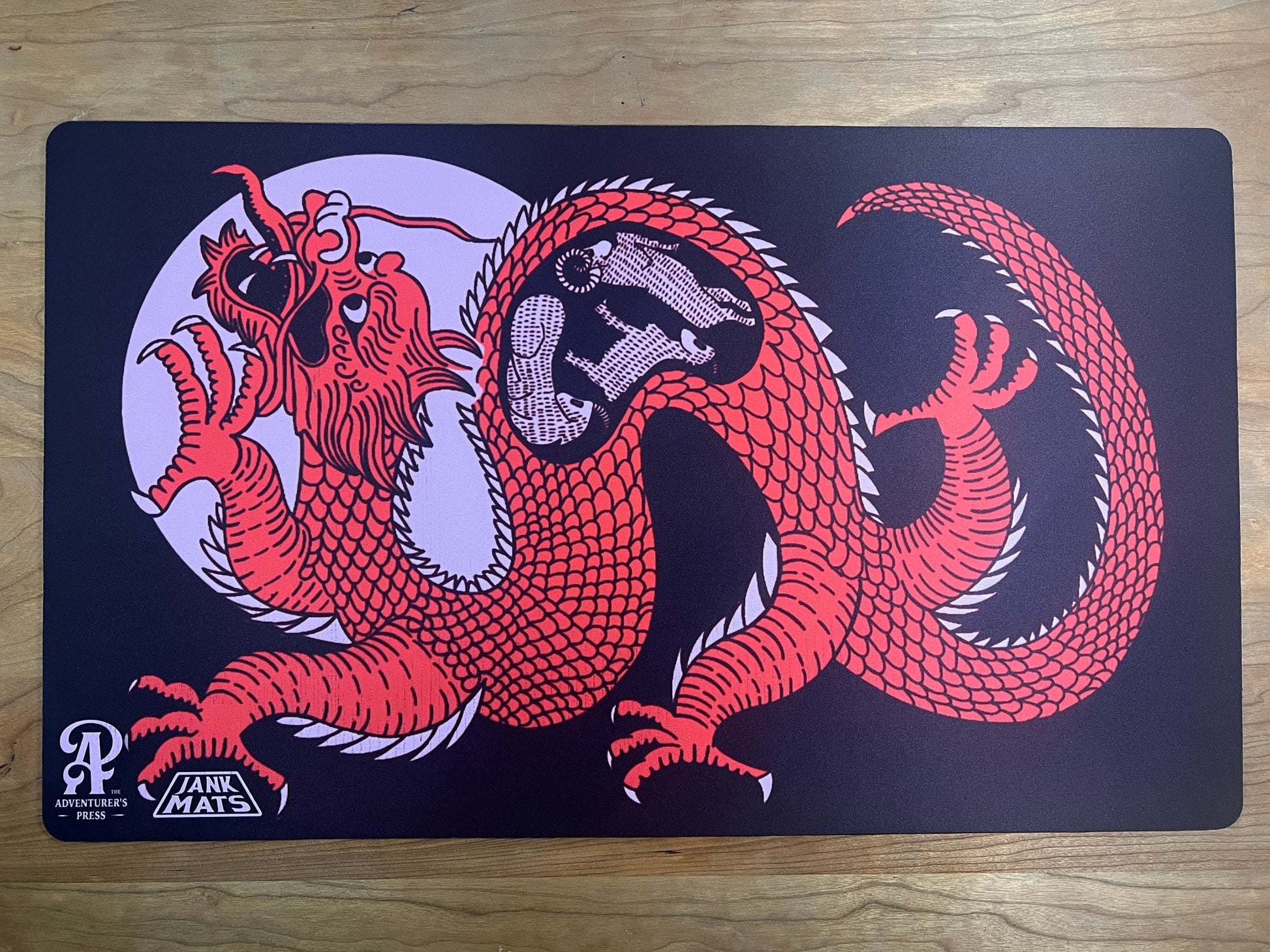 Dragon TCG Playmat, 14"x24" playmat for tcg mtg: Predator Prey series dragon playmat for magic the gathering